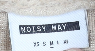 Womens UK Size M Noisy may Beige Pullover Sweatshirt