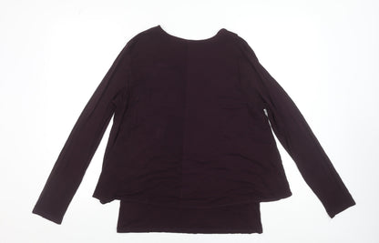 Womens UK Size 12 Phase Eight Purple Basic Blouse