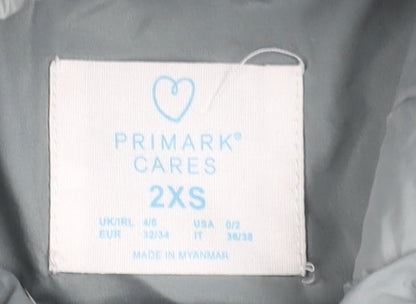 Primark Women’s Grey 2XS Puffer Hooded Jacket