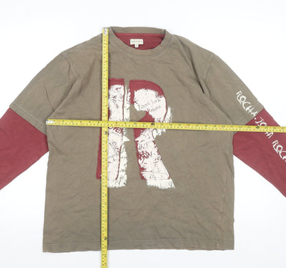 Rocha.John Rocha Boys Brown Long Sleeve Layered Look T-Shirt 13-14 Years