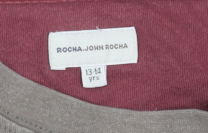 Rocha.John Rocha Boys Brown Long Sleeve Layered Look T-Shirt 13-14 Years