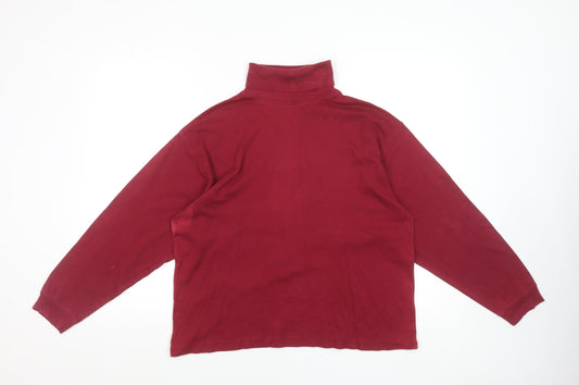 Womens UK Size M Compliments Red Basic T-Shirt
