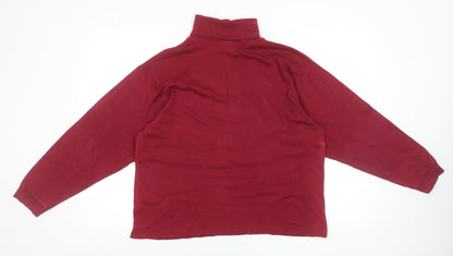 Womens UK Size M Compliments Red Basic T-Shirt