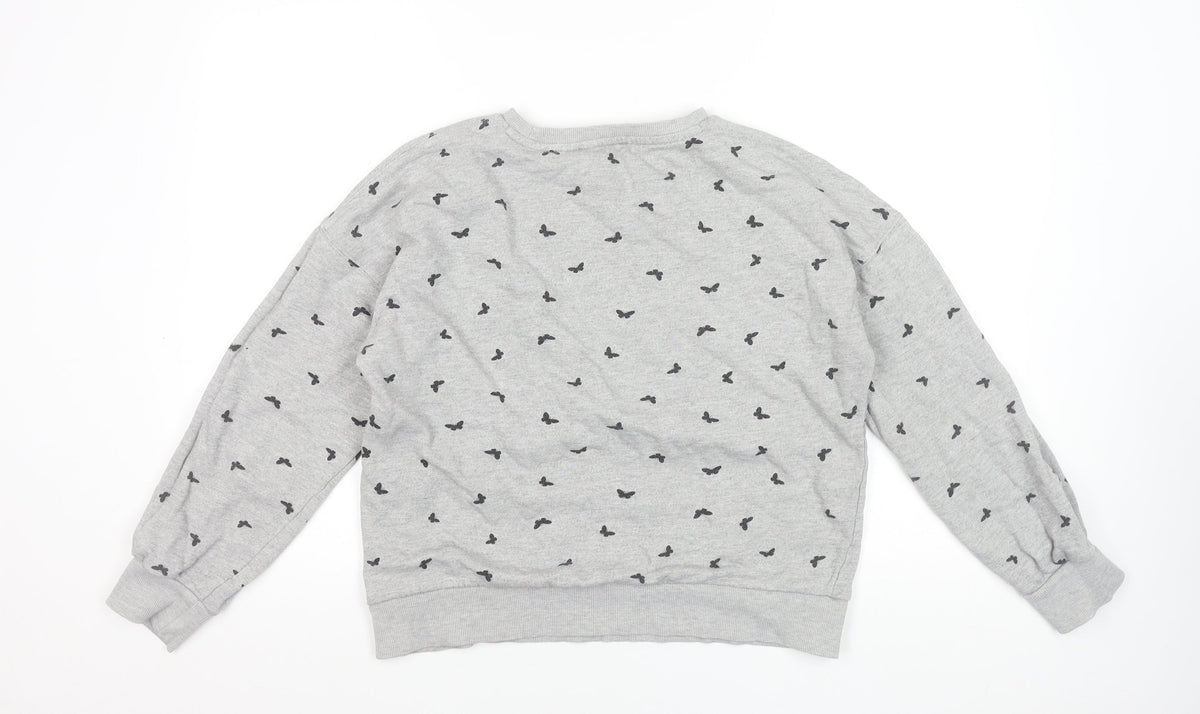 ESPRIT Womens Grey Butterfly Print XL Sweatshirt
