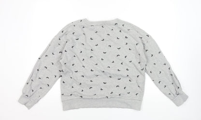 ESPRIT Womens Grey Butterfly Print XL Sweatshirt