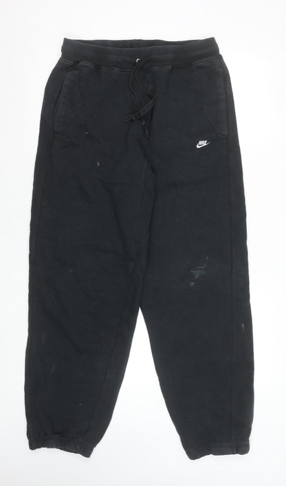 Nike Men's Black Fleece Jogger Trousers Size L Casual Sportswear