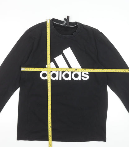 Adidas Men's Black Long Sleeve Logo T-Shirt Size M