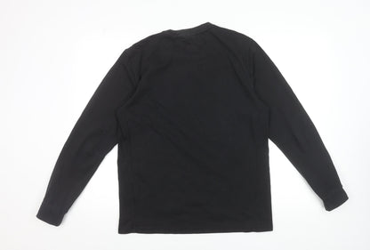 Adidas Men's Black Long Sleeve Logo T-Shirt Size M