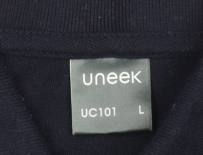 Uneek Men's Blue L Lifeboats Ilfracombe Embroidered Polo Shirt