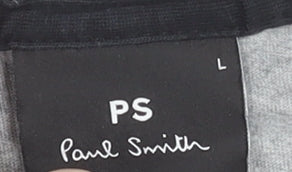 Paul Smith Men's Grey Graphic Monkey T-Shirt Size L Cotton Crew Neck