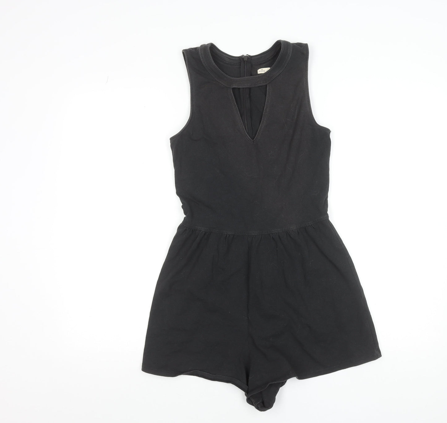 Hollister Women's Black Sleeveless Jersey Playsuit Size M