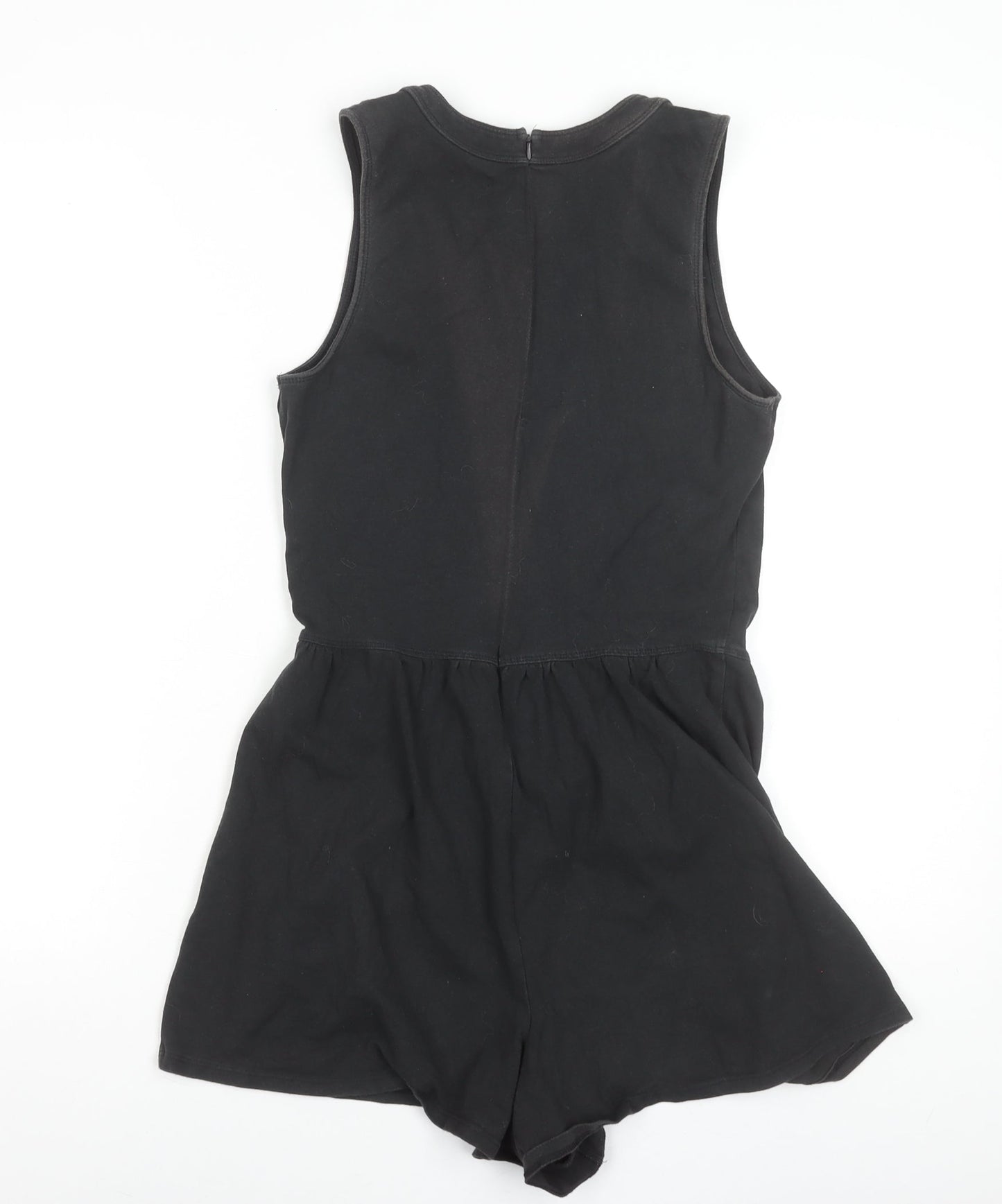 Hollister Women's Black Sleeveless Jersey Playsuit Size M