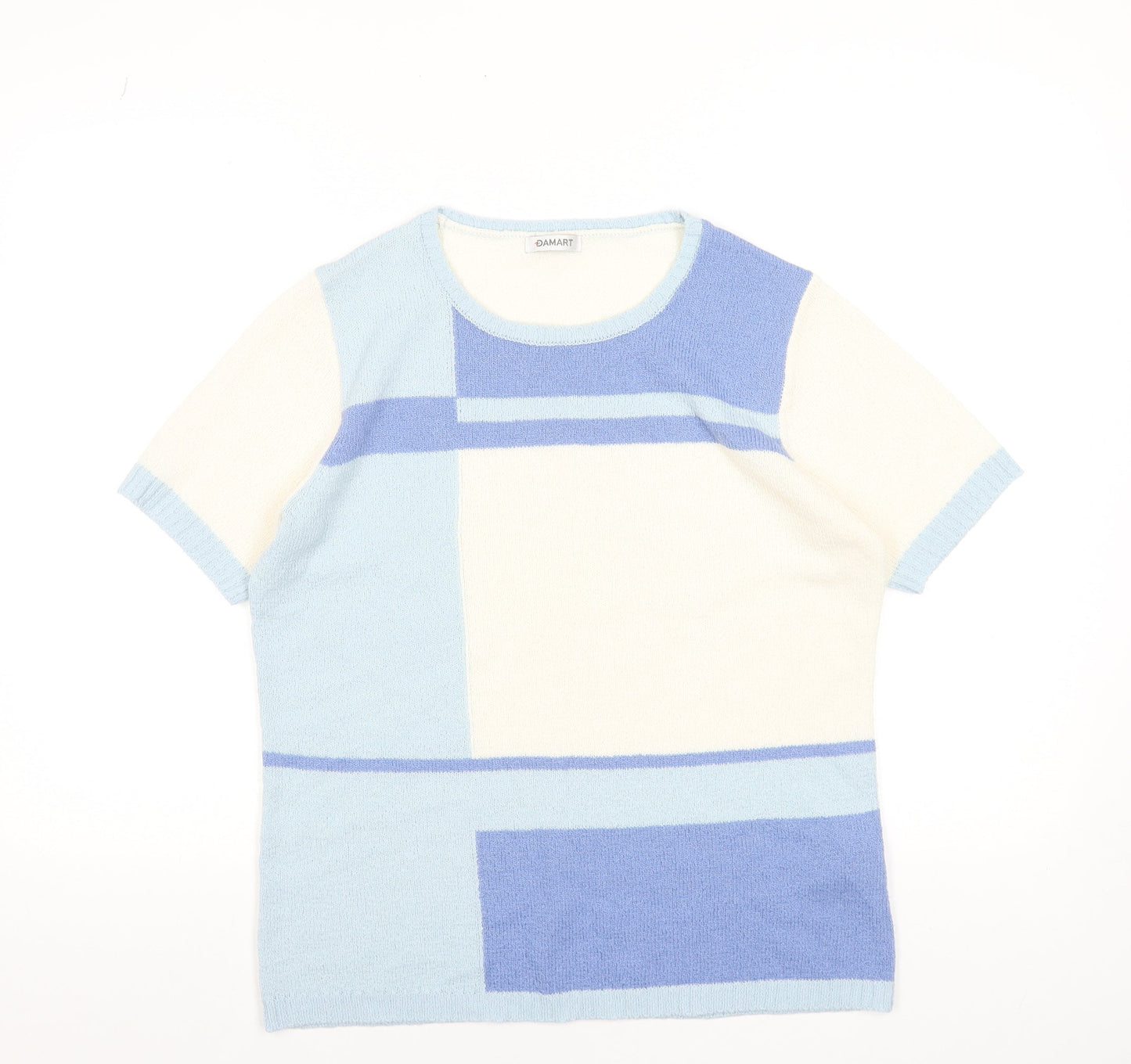 Womens UK Size L Damart Blue Basic T-Shirt
