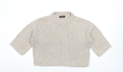 Womens UK Size 8 Marks and Spencer Beige Pullover Jumper