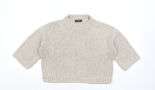 Womens UK Size 8 Marks and Spencer Beige Pullover Jumper