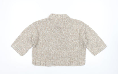 Womens UK Size 8 Marks and Spencer Beige Pullover Jumper
