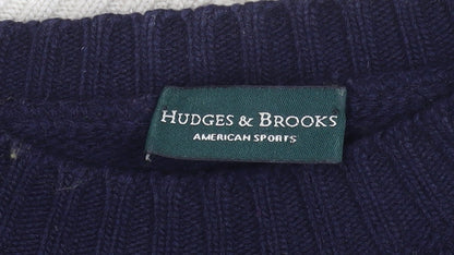 Hudges & Brooks Men's Beige Fair Isle Wool Pullover Jumper L
