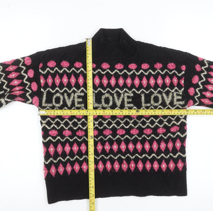 Womens UK Size M Oasis Black Pullover Jumper