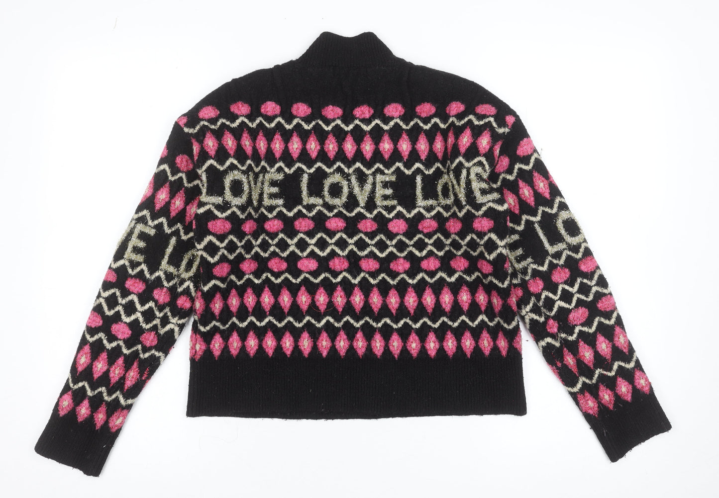 Womens UK Size M Oasis Black Pullover Jumper