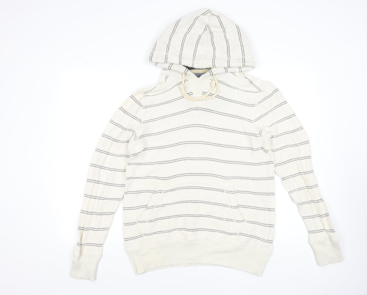 Mens UK Size S FatFace Beige Pullover Hoodie