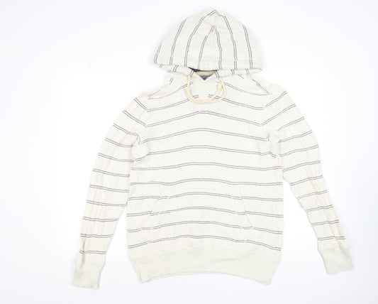 Mens UK Size S FatFace Beige Pullover Hoodie