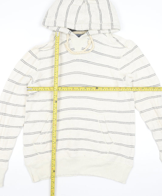 Mens UK Size S FatFace Beige Pullover Hoodie