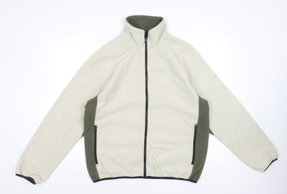 Aigle Men's Beige Fleece Full Zip Outdoor Jacket Size L 38/40
