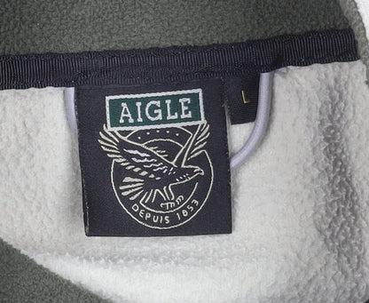 Aigle Men's Beige Fleece Full Zip Outdoor Jacket Size L 38/40