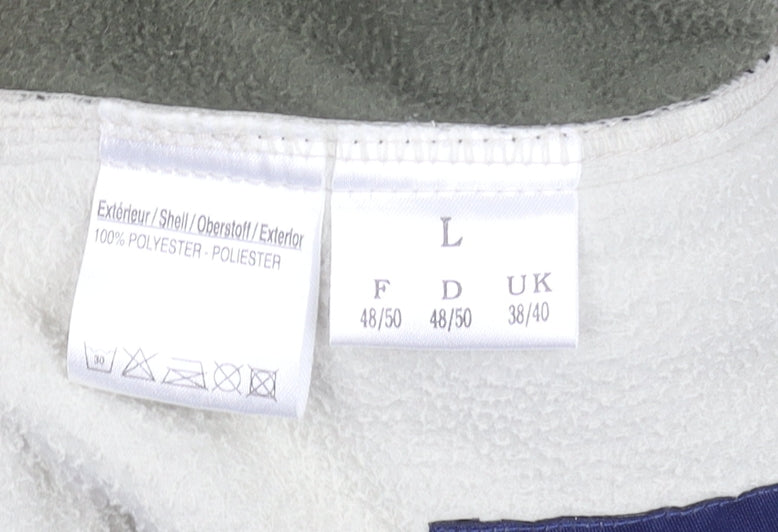 Aigle Men's Beige Fleece Full Zip Outdoor Jacket Size L 38/40