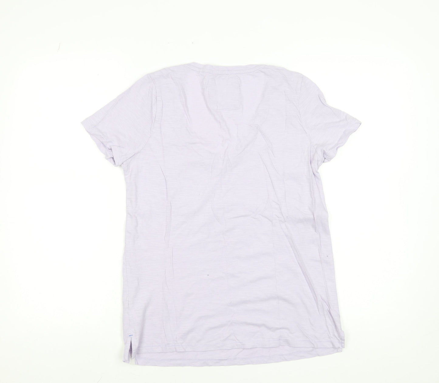 FatFace Women's Purple V-Neck Short Sleeve Cotton T-Shirt Size 6