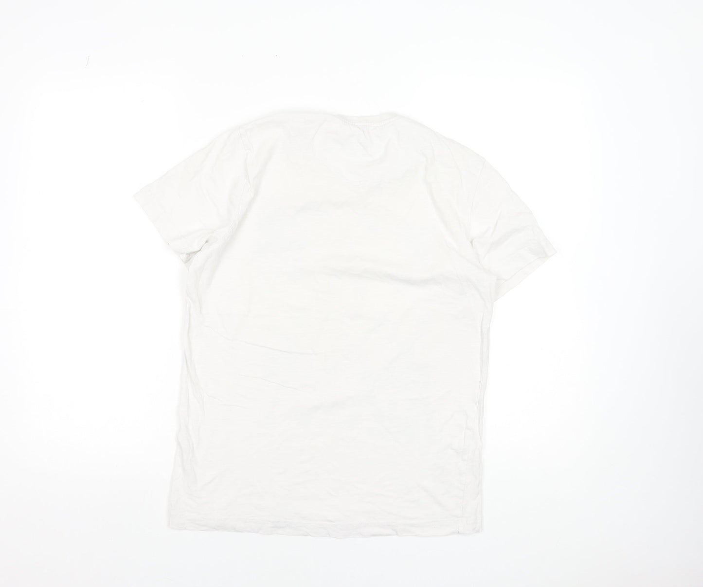 Max NASA White Cotton Men's Ultra Slim Fit Graphic T-Shirt Medium