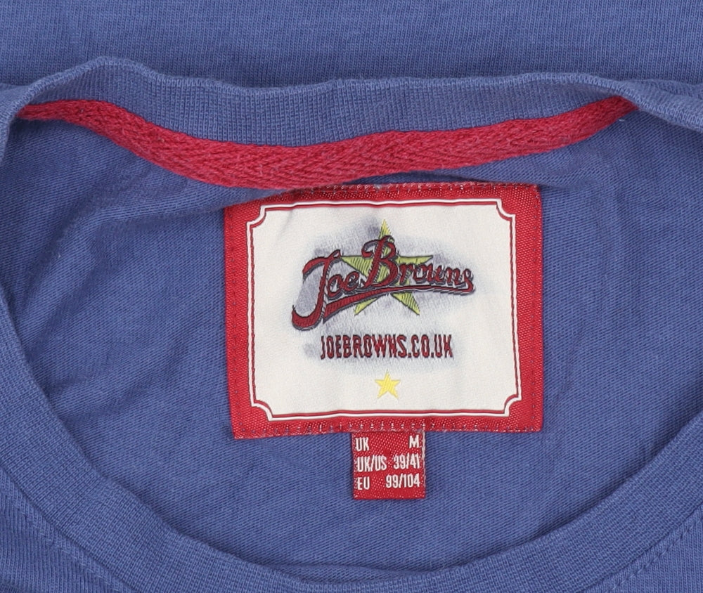 Joe Browns Men's Blue Roadkill Grill Funny Graphic T-Shirt Size M