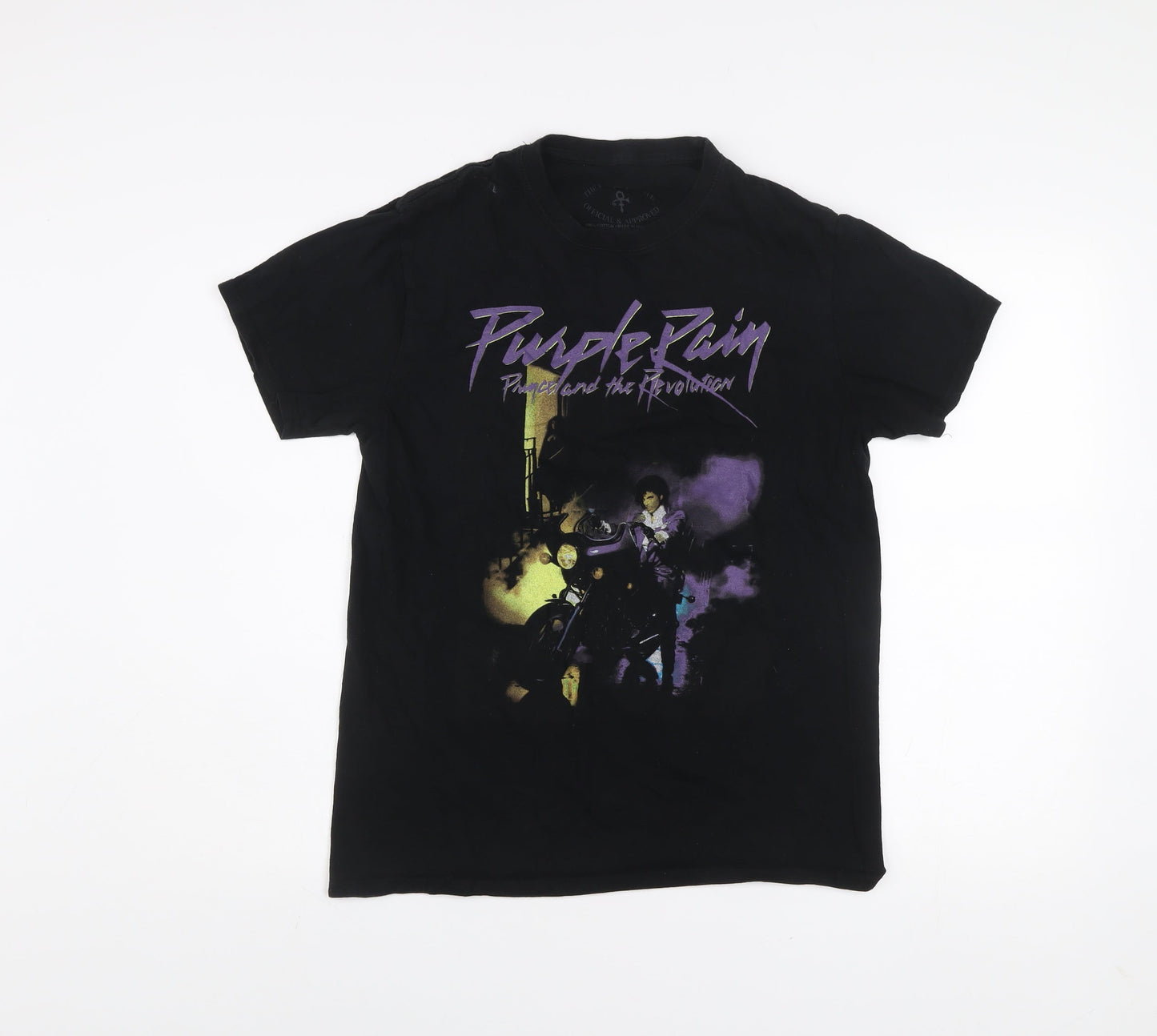 Prince Purple Rain Black Cotton Graphic T-Shirt Men S