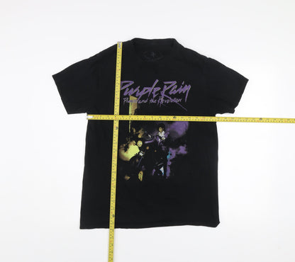 Prince Purple Rain Black Cotton Graphic T-Shirt Men S