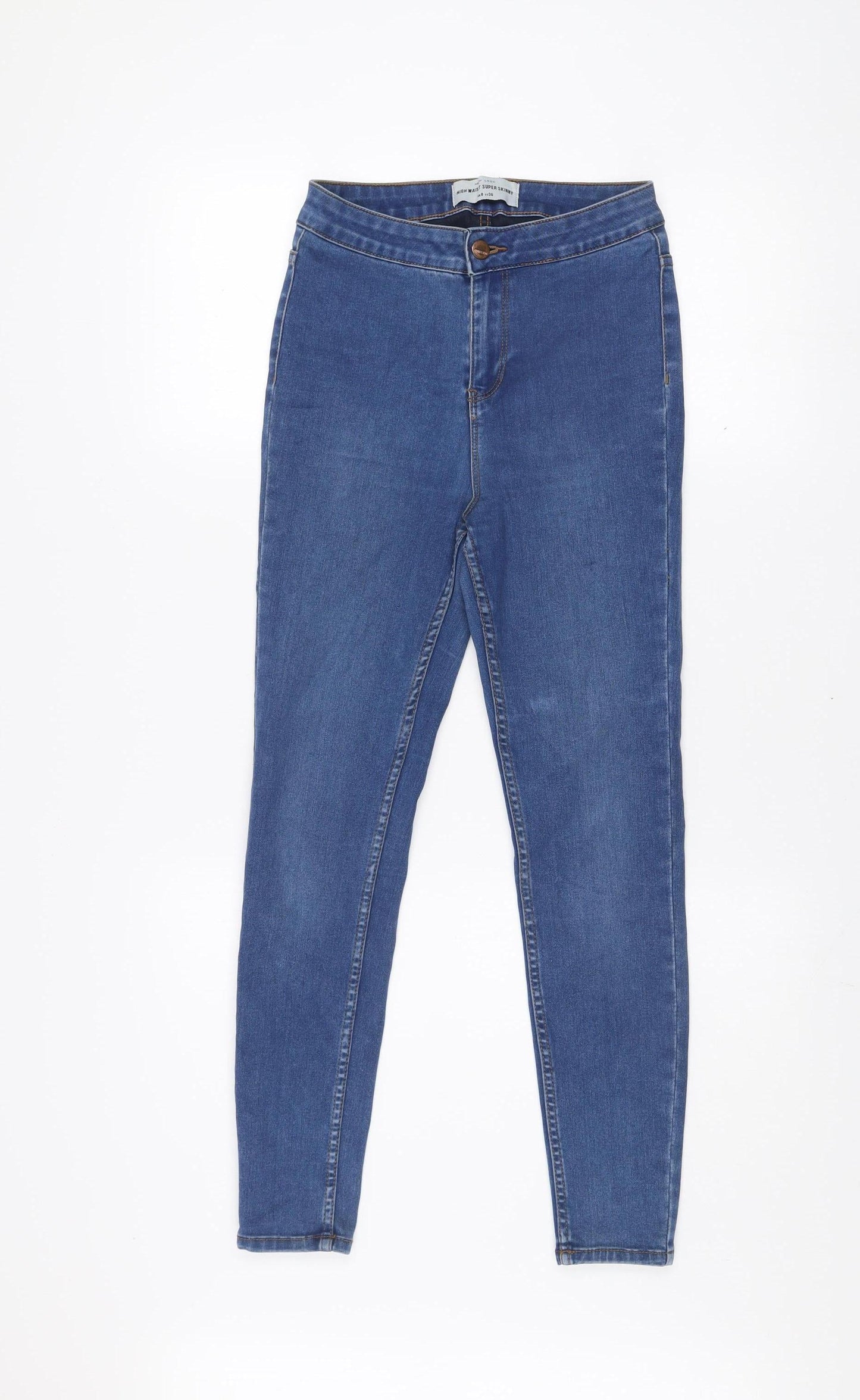 New Look Women Blue High Waist Super Skinny Jeans Size 8