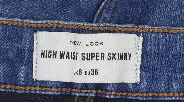 New Look Women Blue High Waist Super Skinny Jeans Size 8
