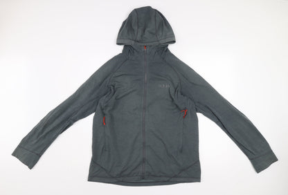 Rab Men's Grey L Nexus Hooded Full Zip Activewear Jacket Size L