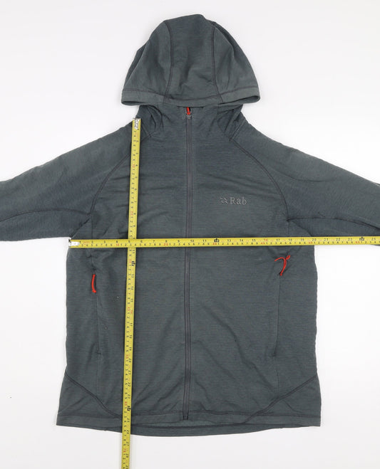 Rab Men's Grey L Nexus Hooded Full Zip Activewear Jacket Size L
