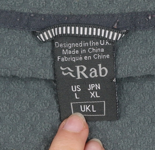 Rab Men's Grey L Nexus Hooded Full Zip Activewear Jacket Size L