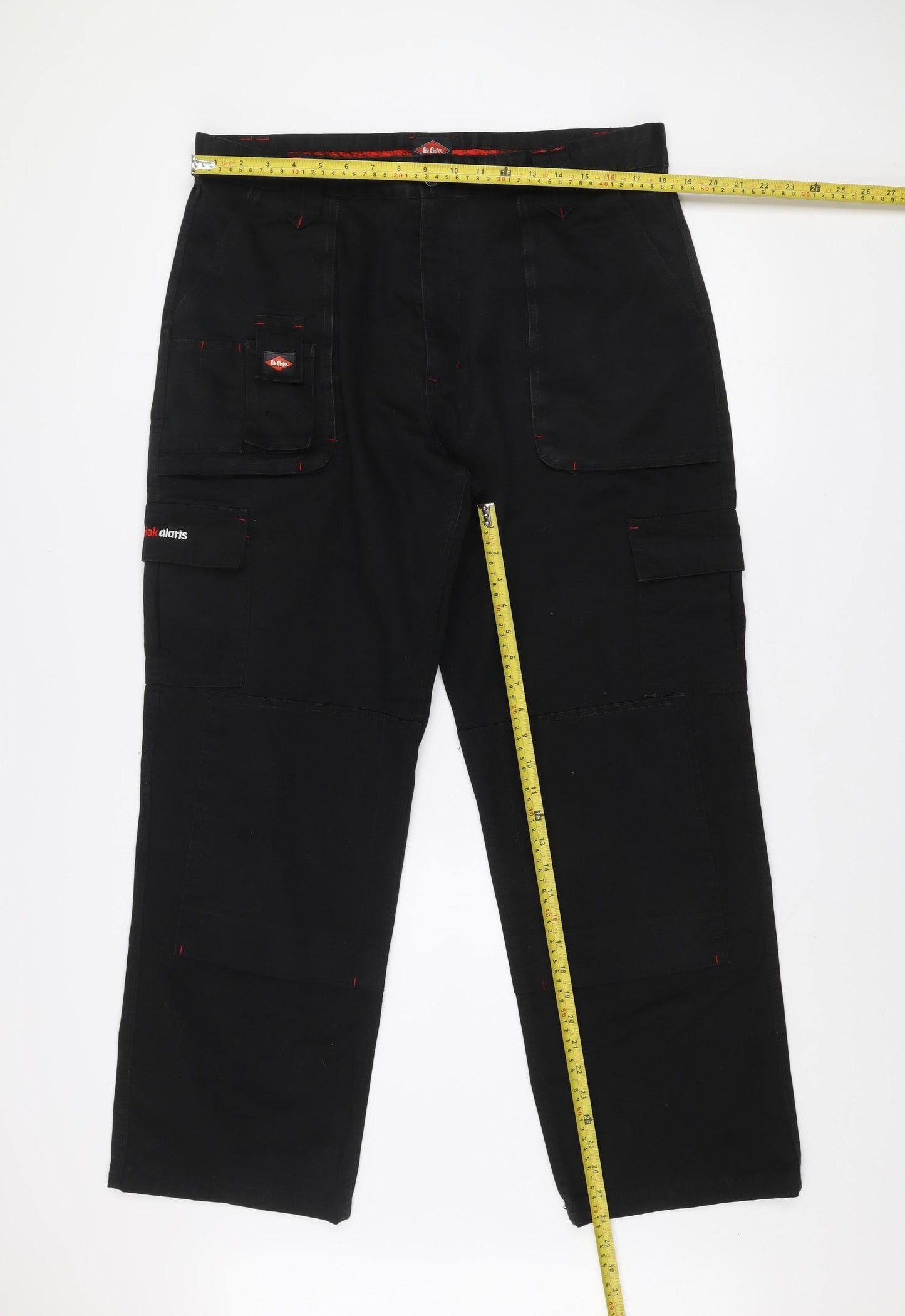 Lee Cooper Men's Black 38R Cargo Workwear Trousers