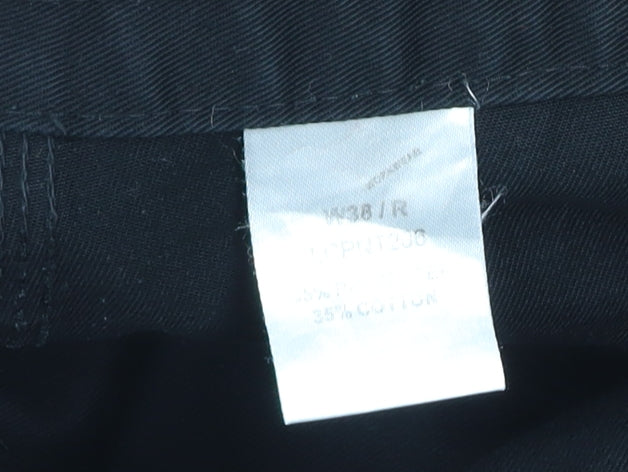 Lee Cooper Men's Black 38R Cargo Workwear Trousers