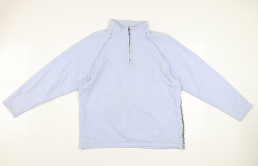 Mens UK Size L Crew Clothing Co. Blue 1/2 Zip Sweatshirt