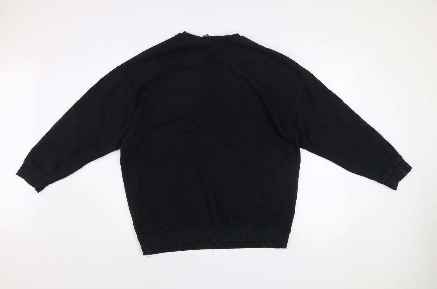 Primark Women's Black Cotton Blend Pullover Sweatshirt Size S