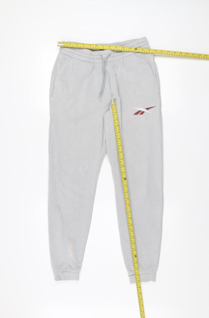 Reebok Women’s Grey Jogger Sweatpants M Regular Fit Cotton Blend