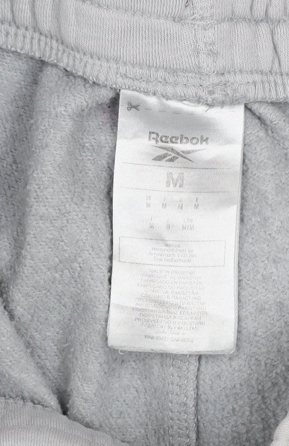 Reebok Women’s Grey Jogger Sweatpants M Regular Fit Cotton Blend