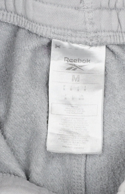 Reebok Women’s Grey Jogger Sweatpants M Regular Fit Cotton Blend