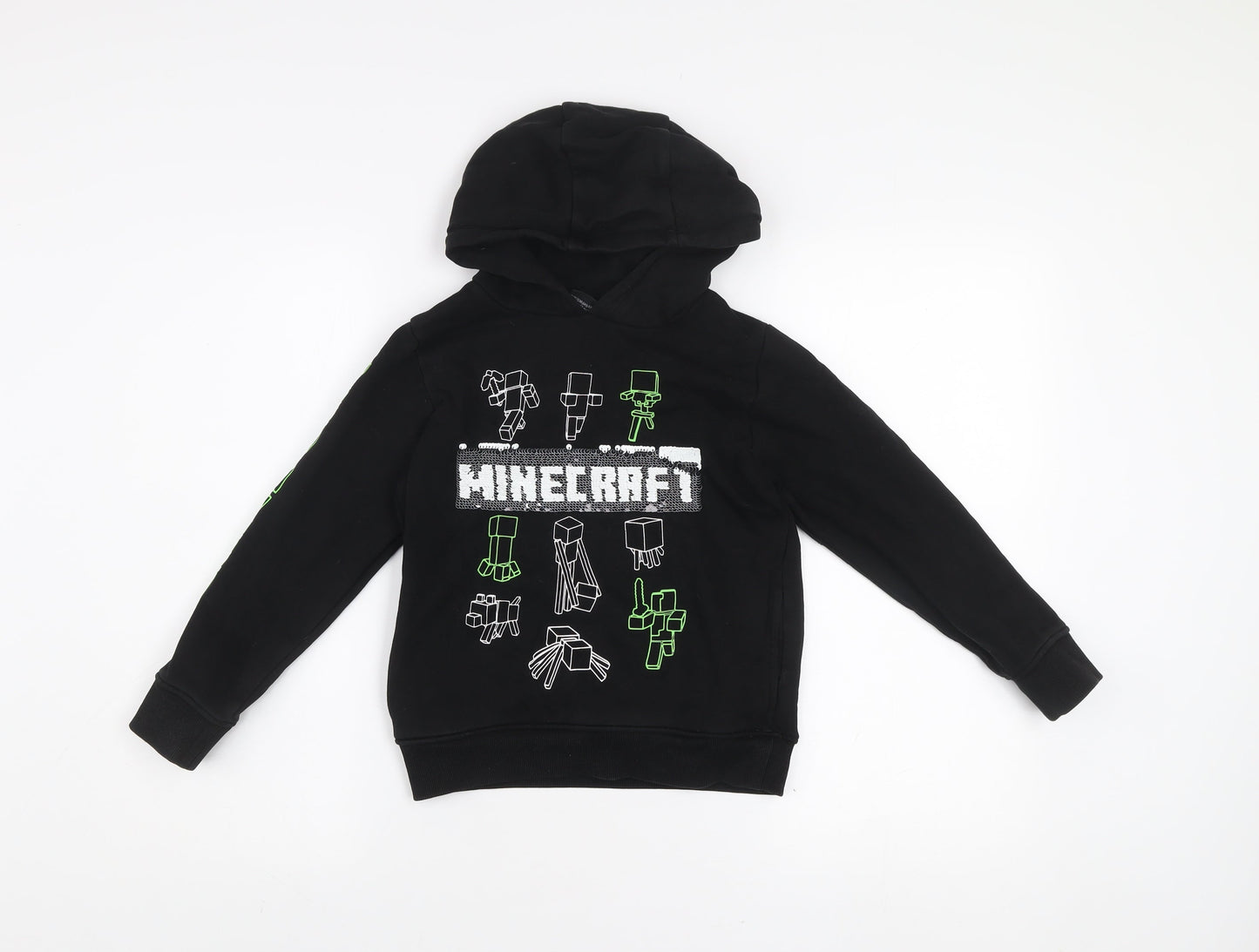 Next Boys Black Minecraft Hoodie 8 Years Pullover JINX Design