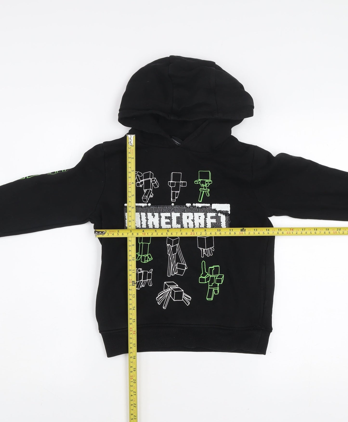 Next Boys Black Minecraft Hoodie 8 Years Pullover JINX Design