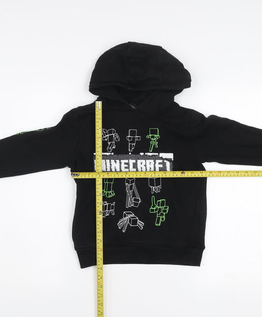 Next Boys Black Minecraft Hoodie 8 Years Pullover JINX Design