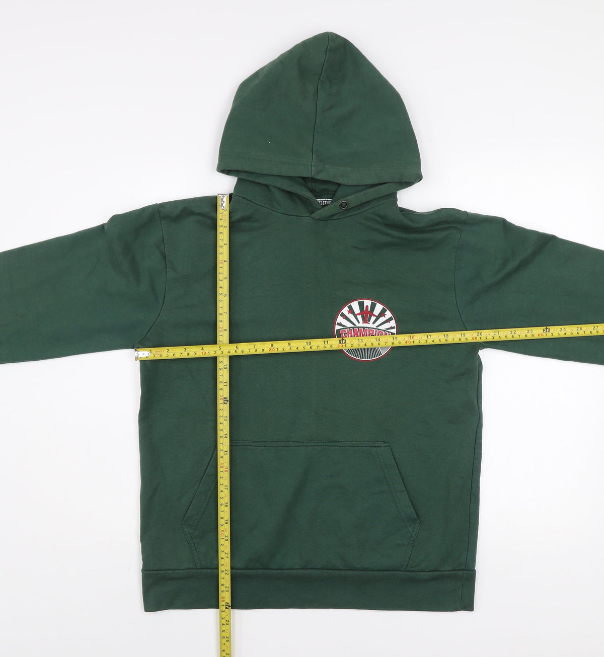 Unisex Adults UK Size M PRETTYLITTLETHING Green Pullover Hoodie